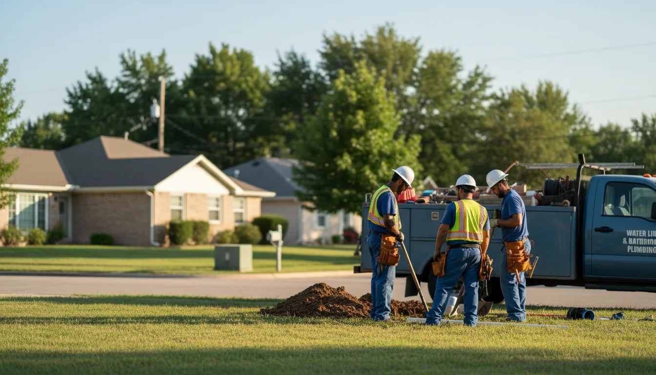Residential water line and bathroom plumbing service in Florence, IN